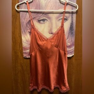 Express Coral Lace Slip Dress